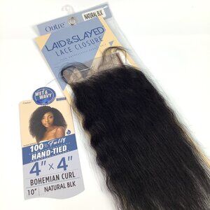 Outre Laid & Slayed Lace Closure 4x4 Bohemian Curl 10" Natural Black